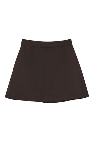 Jupe portefeuille - Marron foncé