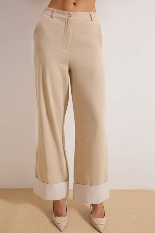 Pantalon wide legs - Beige