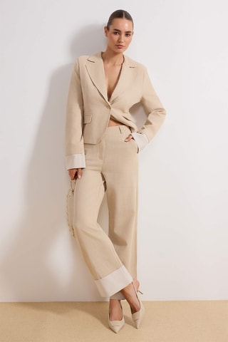 Pantalon wide legs - Beige