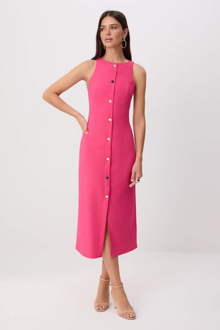 Robe midi - Fuchsia