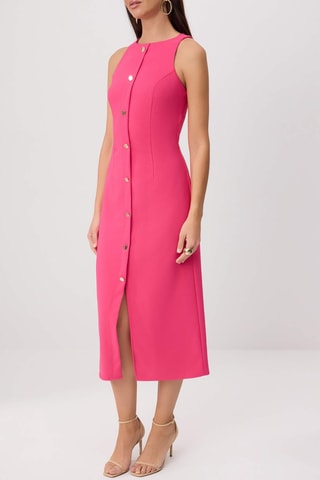 Robe midi - Fuchsia