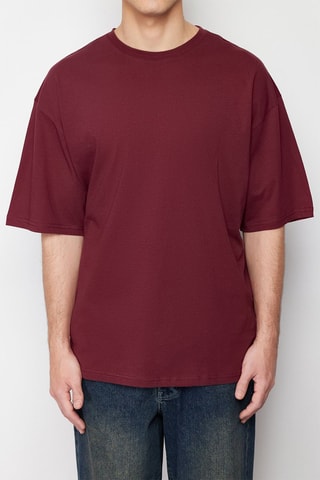 Camiseta oversize - Rojo