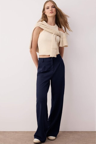 Pantalon droit - Bleu