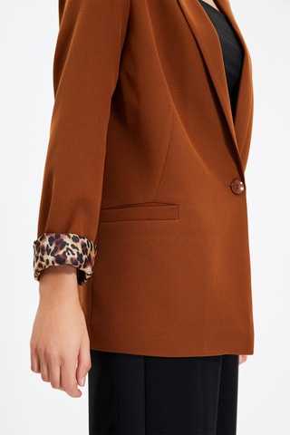 Blazer - Beige, marrón y negro