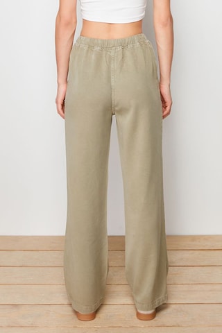 Pantalon taille haute - Kaki