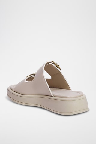 Sandalias de cuña - Beige