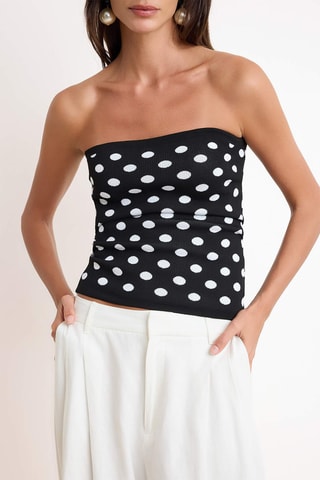 Top bustier - Negro
