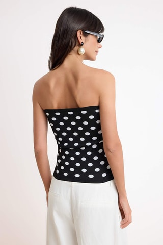 Top bustier - Negro