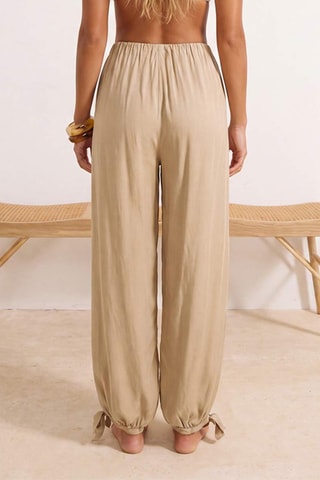 Pantalon de plage taille haute - Kaki