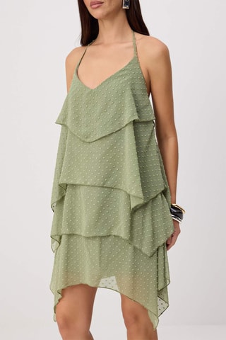 Vestido avolantado - Verde