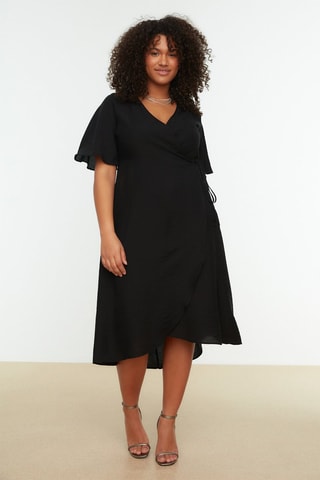 Robe portefeuille - Noir