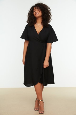 Robe portefeuille - Noir