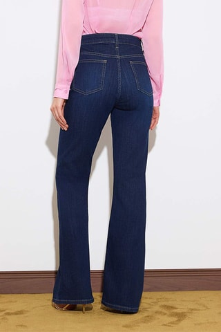 Jeans flare a vita alta - Blu scuro