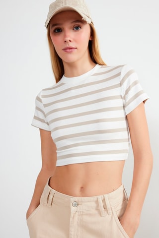T-shirt cropped - Beige
