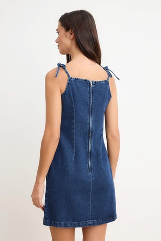 Robe droite en jean - Bleu