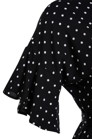 Robe midi - Blanc et noir
