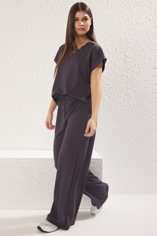 Top et pantalon taille haute - Gris