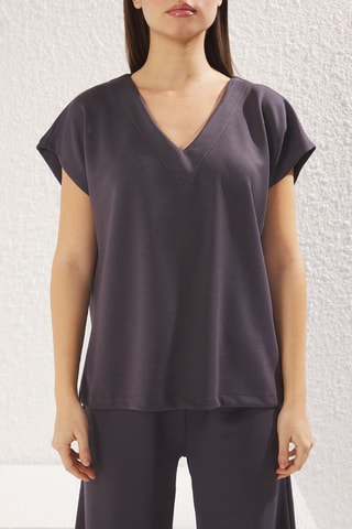 Top et pantalon taille haute - Gris