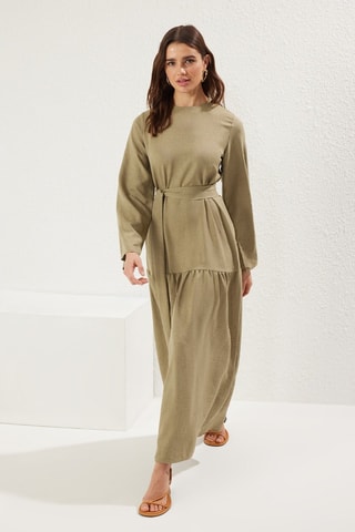 Vestido largo - Caqui