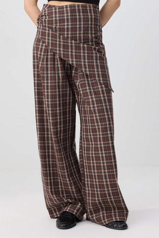 Pantalon wide legs - Marron