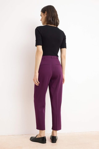 Pantalon cigarette - Violet