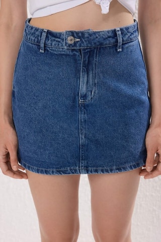 Minijupe en jean - Bleu