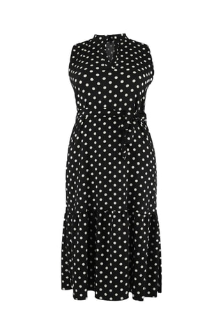 Robe midi sans manches - Bleu, jaune et rouge