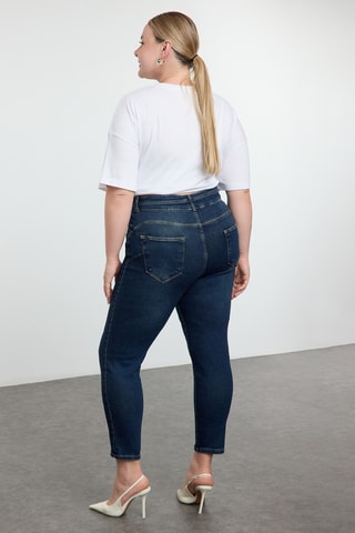 Jeans a vita alta skinny - Blu scuro