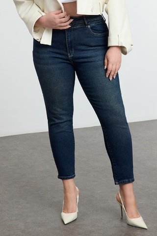 Jeans a vita alta skinny - Blu scuro