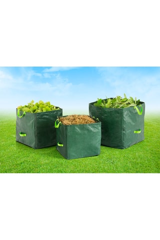 3 sacs de jardin avec poignées - 70/100/170 l
