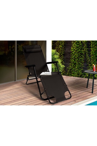 2 fauteuils de jardin Relax - 145 x 61 x 86 cm / 178 x 61 x 33 cm