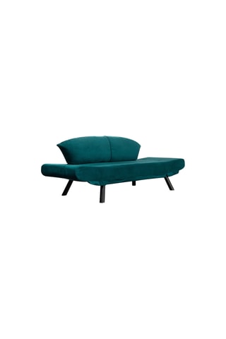 Canapé convertible - Bleu pétrole - 2 places - En tissu