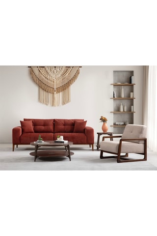 Fauteuil Athena Bergere - Beige - Revêtement en polyester