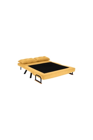 Canapé convertible - Moutarde - 2 places - En tissu