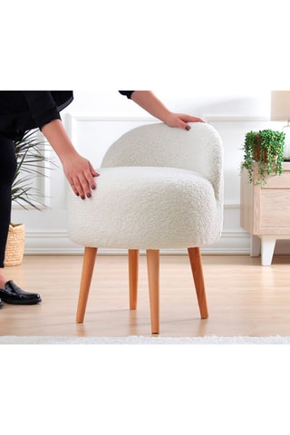 Pouf Rufmee - Blanc - En tissu