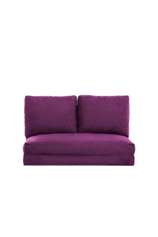 Canapé convertible Taida - Violet - 2 places - Revêtement en tissu