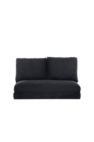 Canapé convertible Taida - Noir - 2 places - Revêtement en tissu
