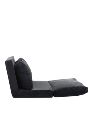 Canapé convertible Taida - Noir - 2 places - Revêtement en tissu