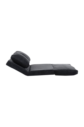 Canapé convertible Taida - Noir - 2 places - Revêtement en tissu