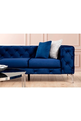 Canapé Como - Bleu marine - 3 places - En tissu