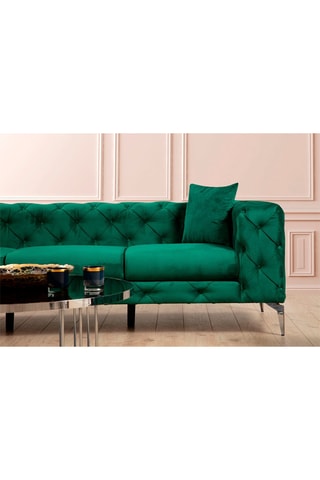Canapé Como - Vert - 3 places - En tissu
