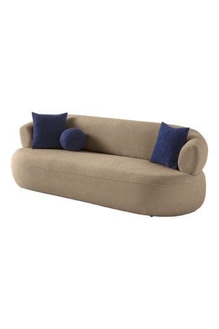 Canapé - Beige - 3 places - En tissu structuré