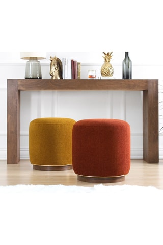 Pouf - Rouille - Tissu structuré