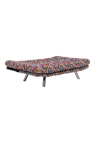 Canapé convertible - Multicolore - 2 places - Tissu structuré
