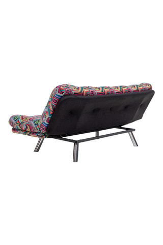 Canapé convertible - Multicolore - 2 places - Tissu structuré