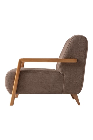 Fauteuil - Marron - En tissu structuré