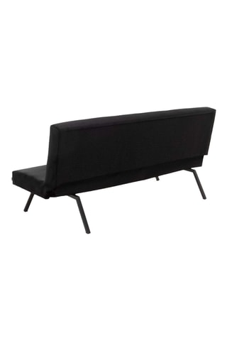Canapé convertible - Noir - 2 places - Tissu structuré