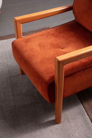Fauteuil - Orange - Tissu structuré