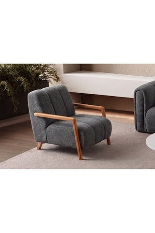 Fauteuil - Gris - En tissu structuré