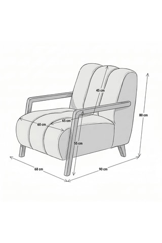 Fauteuil - Gris - En tissu structuré